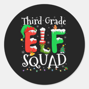 Adesivo Esquadrão Elf do 3º ano Xmas Engraçado Natal Terce