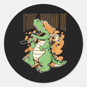 Adesivo Esquadrão Infantil T-rex Dinossauro Golfista Gráfi