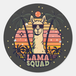 Adesivo Esquadrão legal Retro Llama