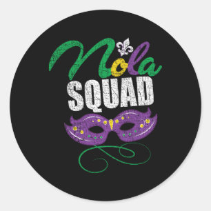 Adesivo Esquadrão Mardi Gras Nola Afetou Novas Miçangas Or