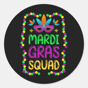 Adesivo Esquadrão Mardi Gras Para Um Carnaval De Fã Mardi