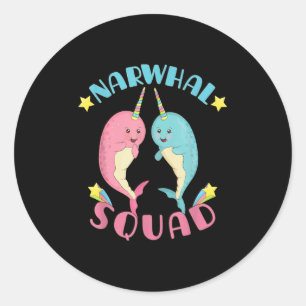 Adesivo Esquadrão Narwhal Cute Kawaii Narwhals Narwhale