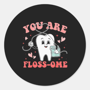 Adesivo Esquadrão Odontológico, Você é Floss-oso, Feliz Di