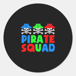 Adesivo Esquadrão pirata piratas fofos crânio halloween pi