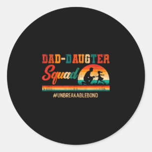 Adesivo Esquadrão retrô vintage pai filha dia dos pais