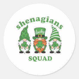 Adesivo Esquadrão Shenanigans Gnomos do Dia de São Patríci