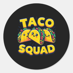 Adesivo Esquadrão Taco Engraçado Comida Mexicano