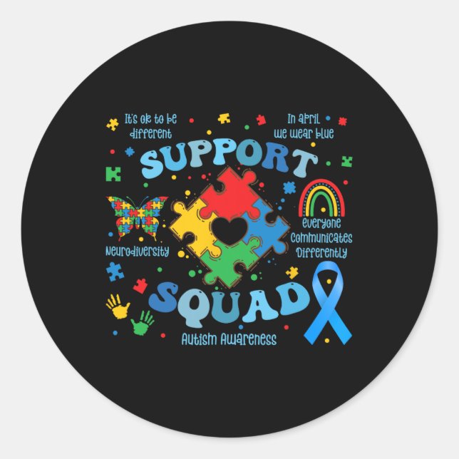 Adesivo Esquadrões de Suporte Comunicam a Inclusão da Neur (Frente)