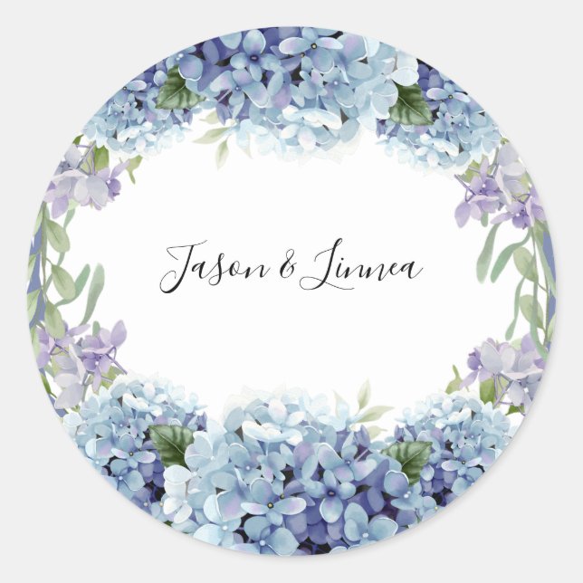 Adesivo Esqueça-Me-Não Flores Aquarela Elegante (Frente)