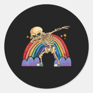 Adesivo Esqueleto Bonito Dabbing Lazy Halloween Skerume