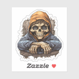 Adesivo Esqueleto Bordo Sentado No Esqueleto Legal Da Flor