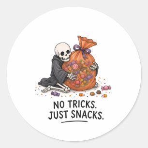 Adesivo Esqueleto com Saco de Doces Ilustração Divertida d
