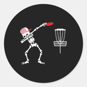 Adesivo Esqueleto Dabbing Usa Chapéu Jogador de Golfe de D