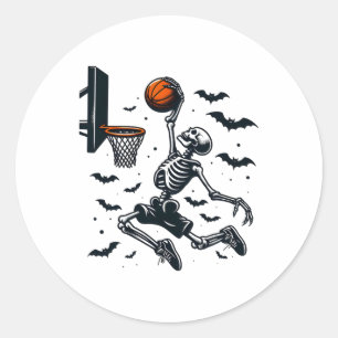 Adesivo Esqueleto de Basquete Skeleton Halloween