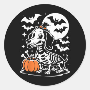 Adesivo Esqueleto de Cão engraçado de Halloween Ossos de C