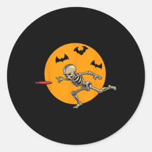 Adesivo Esqueleto de Disc Golf no Halloween para Homens Di