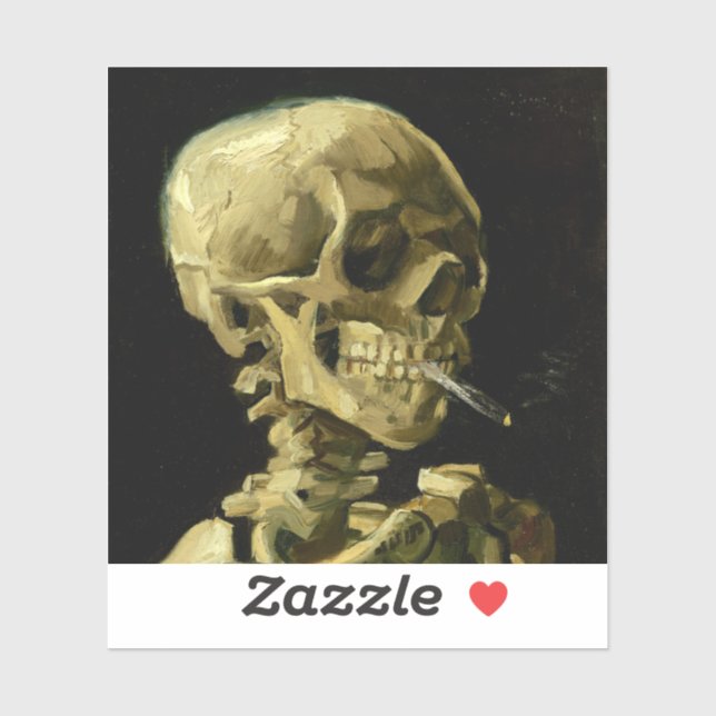 Adesivo Esqueleto de Fumagem de Van Gogh (Folha)