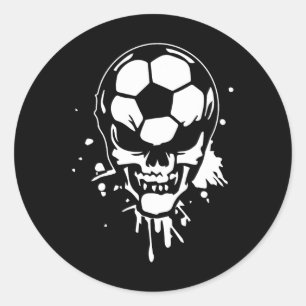 Adesivo Esqueleto de Futebol Jogador Divertido Halloween C