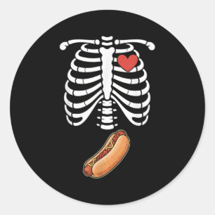 Adesivo Esqueleto de Gravidez Hotdog Barriga Saliência Cai