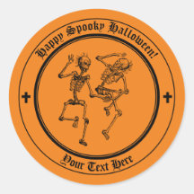 Esqueleto de Halloween - Alça Laranja e Preta