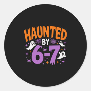 Adesivo Esqueleto de Halloween Assombrado Número Seis Sete