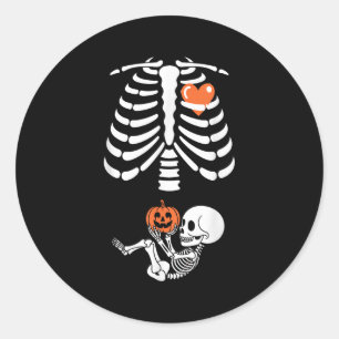 Adesivo Esqueleto de Halloween Bebê Caixa Torácica Materna