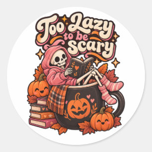 Adesivo Esqueleto de Halloween Fofo Demais para ser Assust