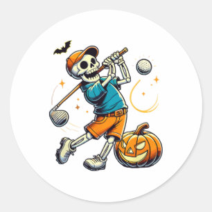 Adesivo Esqueleto de Halloween Jogador de Golfe Golfe Golf