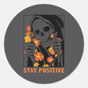 Adesivo Esqueleto de Halloween Motivacional Engraçado Fiqu