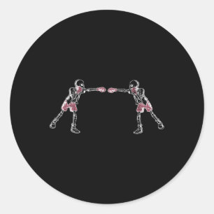 Adesivo Esqueleto de Kickboxing Engraçado Gráfico de Boxea