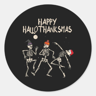 Adesivo Esqueleto de Natal do Hallothanksmas Halloween Açã