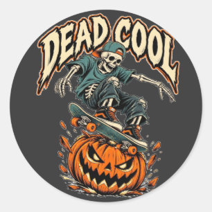 Adesivo Esqueleto de skate Dead Cool
