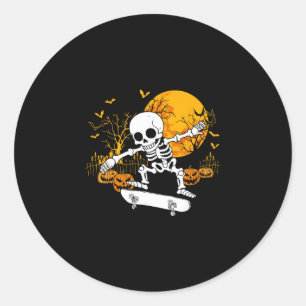 Adesivo Esqueleto de skate Halloween Skateboarding Skater