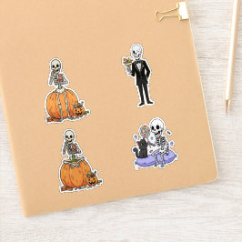 Adesivo Esqueleto Divertido Para o Halloween