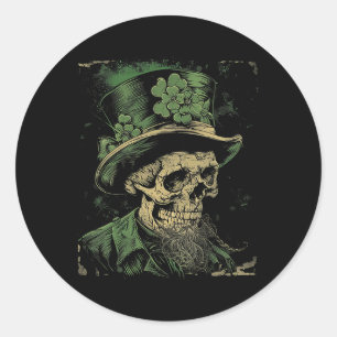 Adesivo Esqueleto do crânio - Rua de Leprechaun.