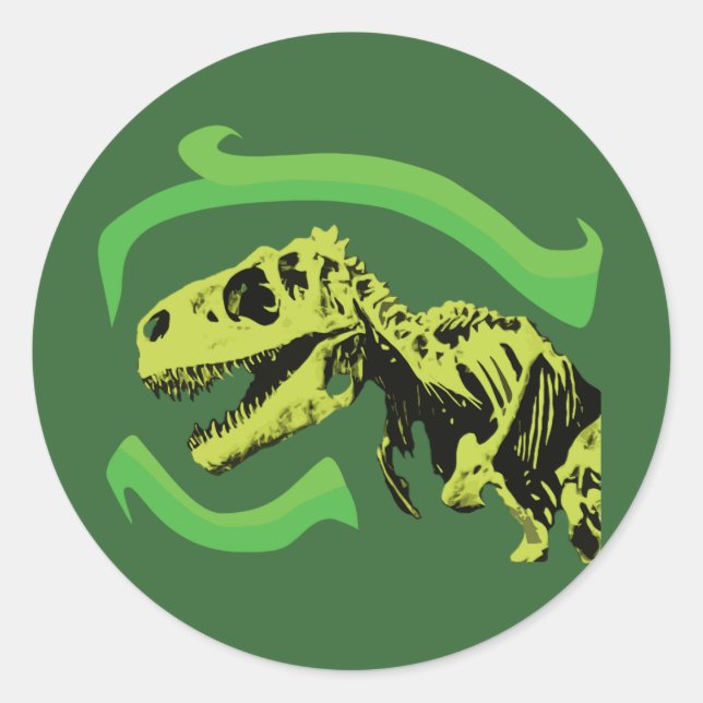 Adesivo Esqueleto do Dinossauro T-Rex (Frente)