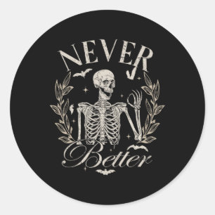 Adesivo Esqueleto Engraçado Nunca Melhor Homens De Hallowe