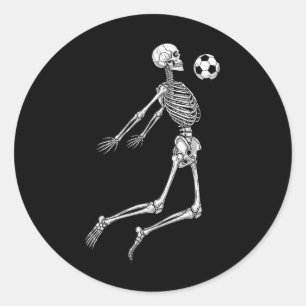 Adesivo Esqueleto Jogador de Futebol Peito Ll Meio do Ar F