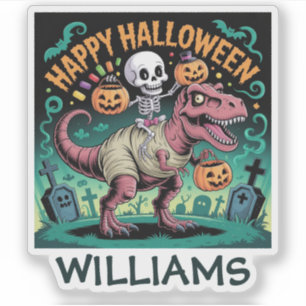 Adesivo Esqueleto na múmia T-Rex - Dino Rider assustador