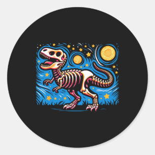 Adesivo Esqueleto Noturno Estrelado Dinossauro T Rex Menin