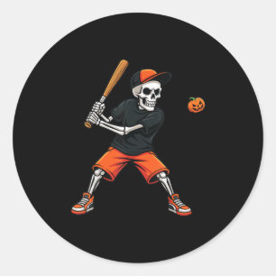 Adesivo Esqueleto Rebate Abóbora Beisebol Fantasia Hallowe