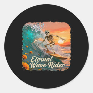 Adesivo Esqueleto Surfista Vibração do Festival de Surf Cr