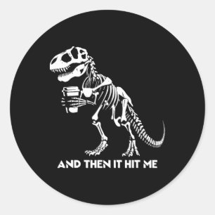 Adesivo Esqueleto T-rex Dinossauro Halloween Homens Mulher