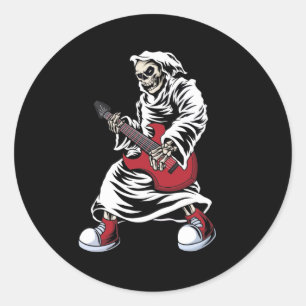 Adesivo esqueleto tocando guitarra - Acústica