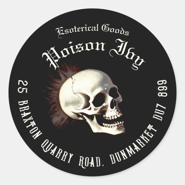 Adesivo Esqueletos Dançantes da Morte Negra Dia das Bruxas (Frente)