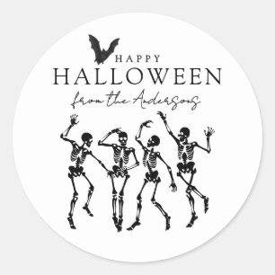 Adesivo Esqueletos Dançantes Modernos Feliz Halloween