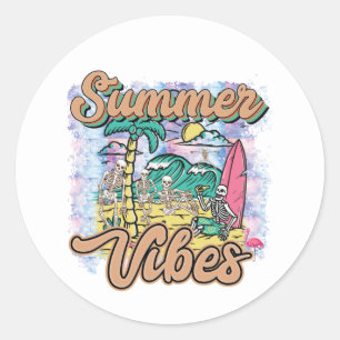 Adesivo Esqueletos de surfe legal Verão vibe arte