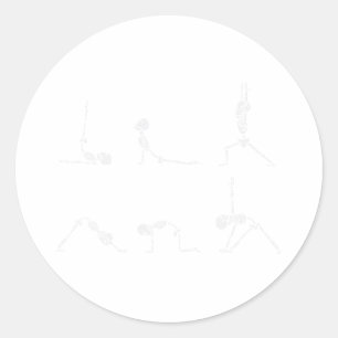 Adesivo Esqueletos de Yoga Asana Namaste Sala de Meditação