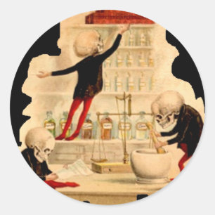 Adesivo Esqueletos do Cientista Louco