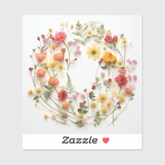 Adesivo Esquema de Forragem de Flores Selvagens